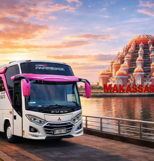 Maryam Transport - Layanan Berkualitas - Jasa Sewa Bus Terpercaya di Makassar