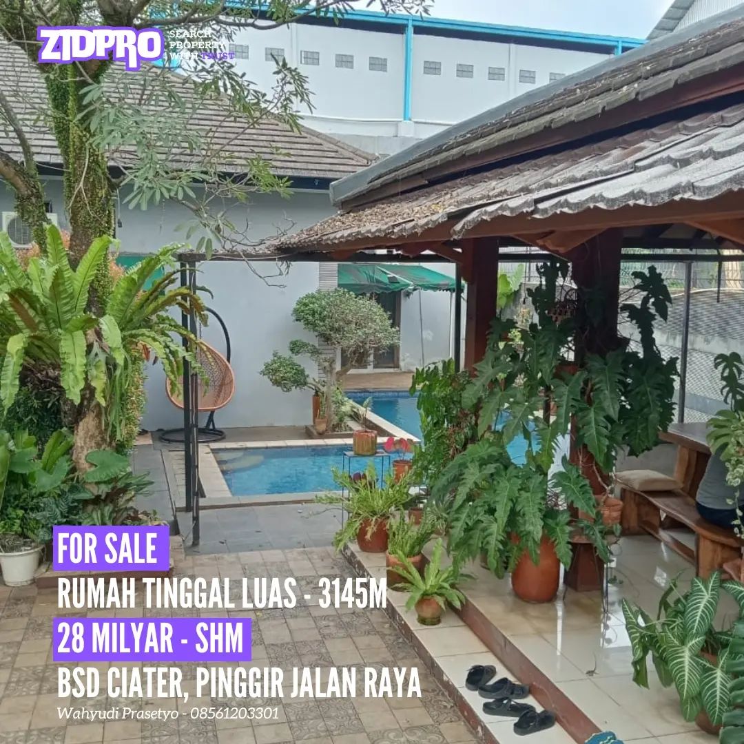 Zidpro - Go! Search Property With Trust - Dijual Rumah di BSD Ciater, Pinggir Jalan Raya