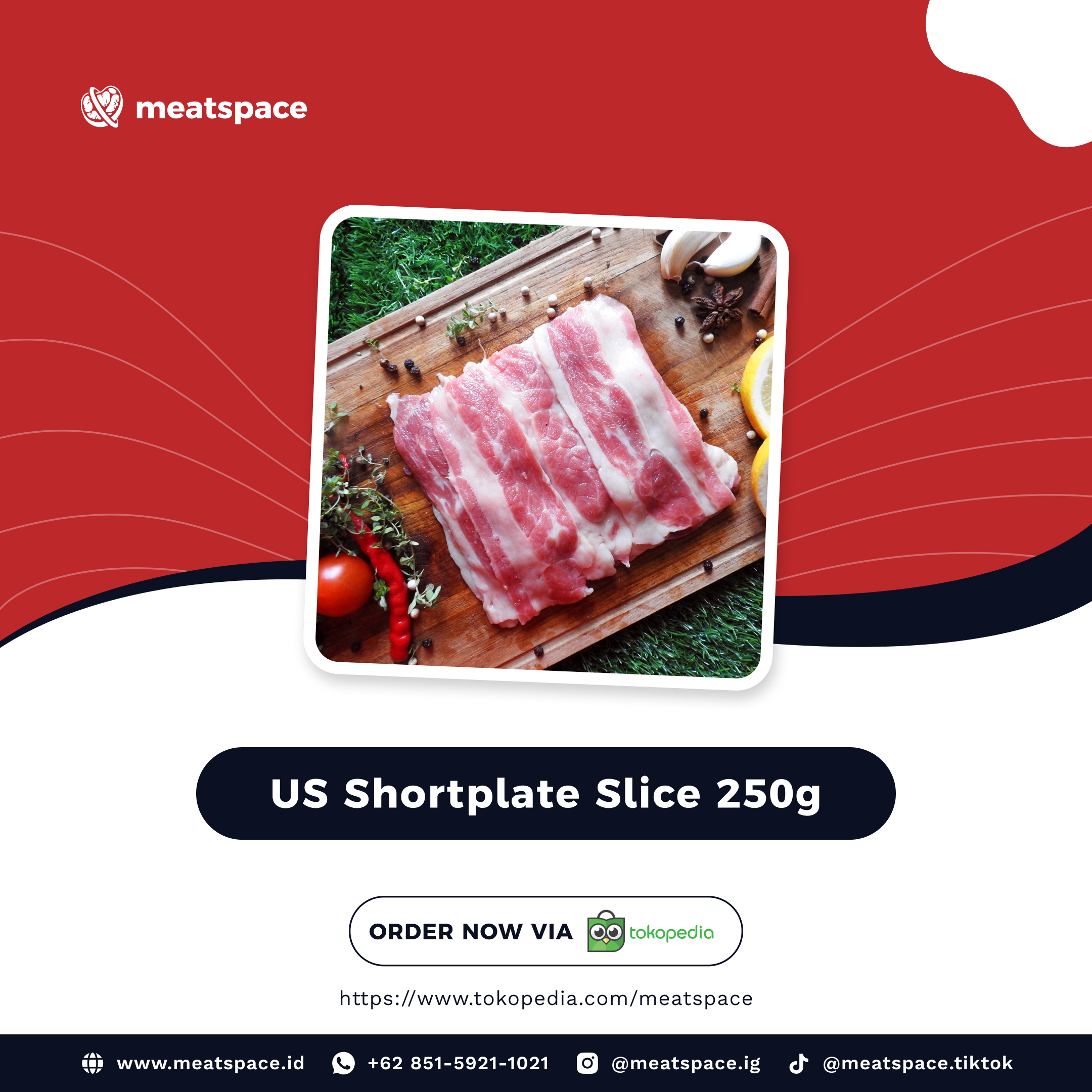 Meatspace - Toko Daging Segar dan Berkulitas di Jakarta Selatan - US Shortplate Beef Slice 250g