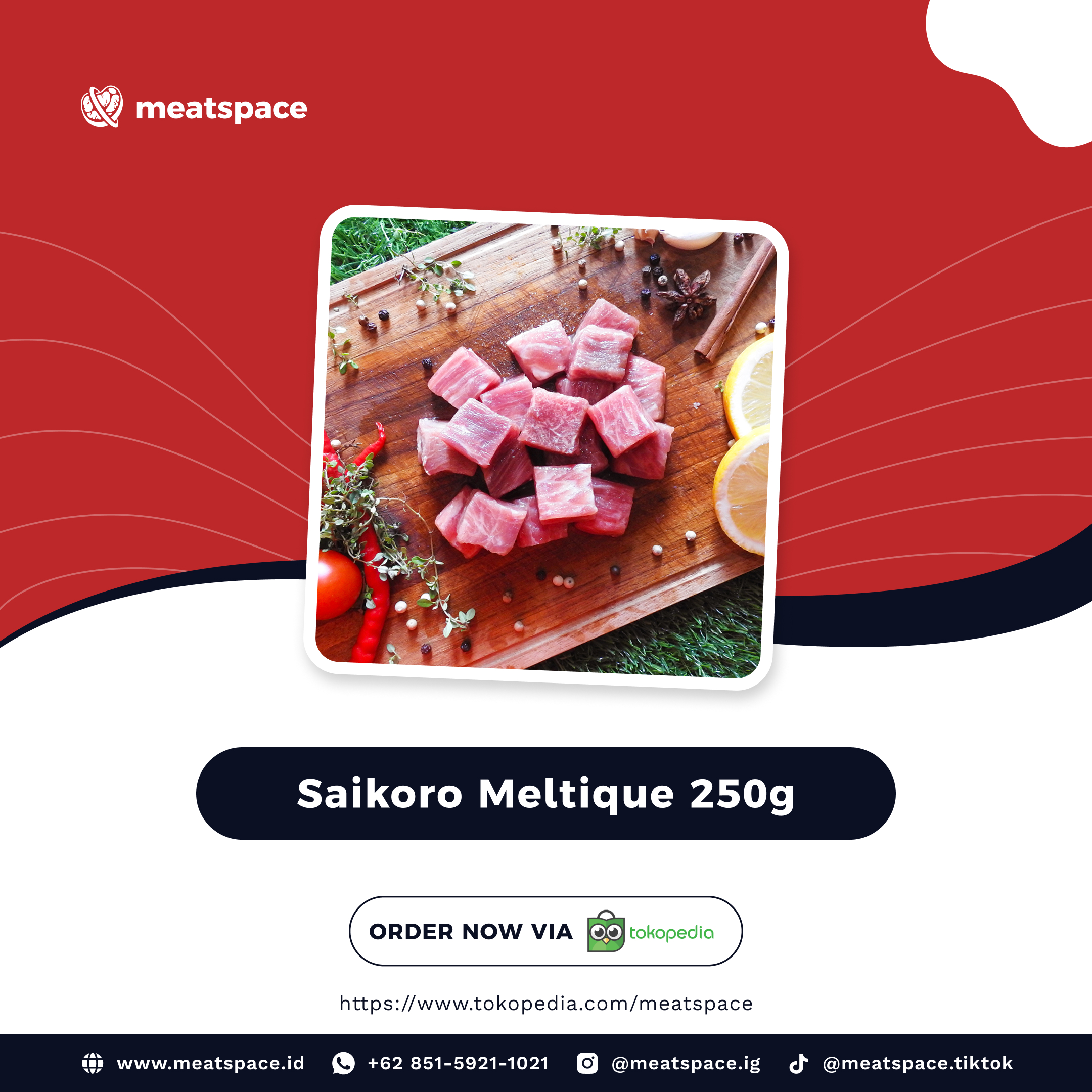 Meatspace - Toko Daging Segar dan Berkulitas di Jakarta Selatan - Saikoro Meltique 250g