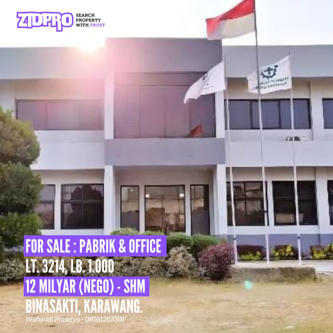 Zidpro - Go! Search Property With Trust - Dijual Pabrik & Kantor di Binasakti, Karawang