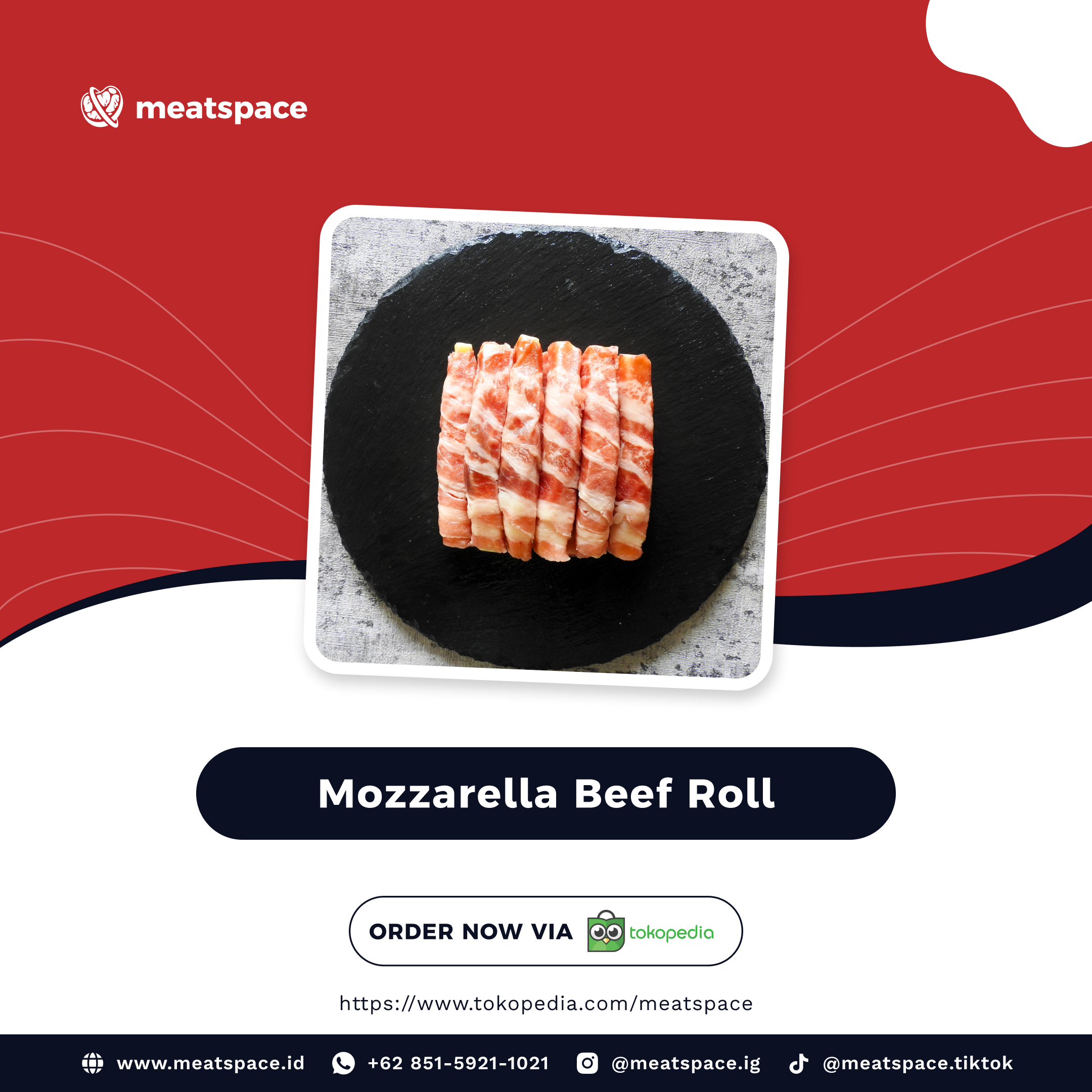 Meatspace - Toko Daging Segar dan Berkulitas di Jakarta Selatan - Mozzarella Beef Roll