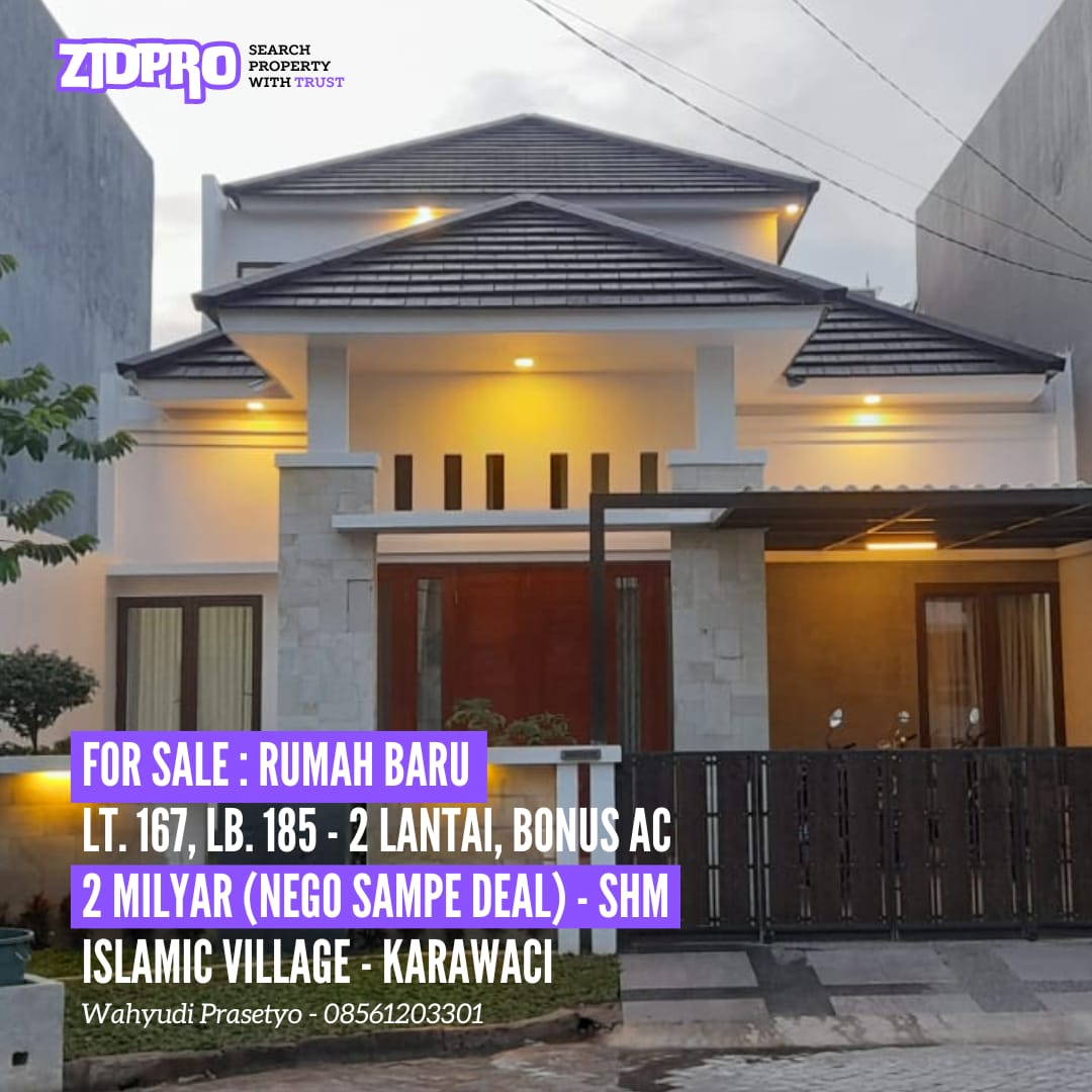 Zidpro - Go! Search Property With Trust - Dijual Rumah Baru di Islamic Village, Karawaci