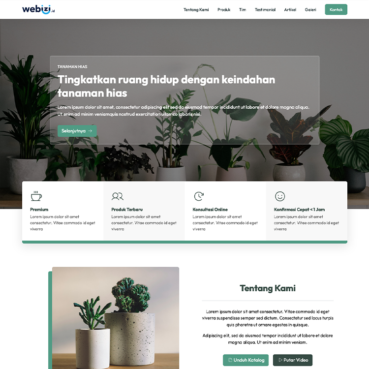 Webizi - Creating Harmony through Plants