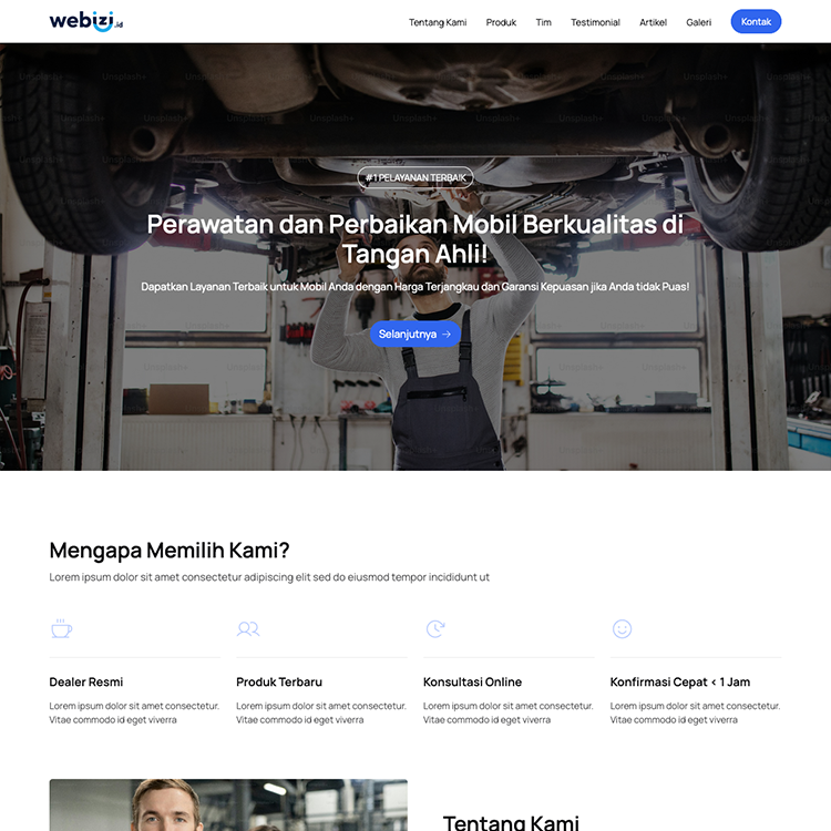 Webizi - Professional Mechanic and Auto Shop