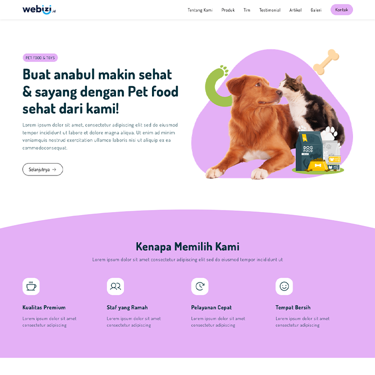 Webizi - Stylish Pet Shop and Care